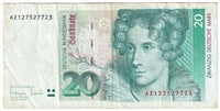 Germany 1993 20 Deutsche Mark Note, Pick #39b, VF
