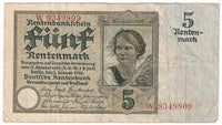 Germany 1960 5 Rentenmark Note, Pick #18, EF