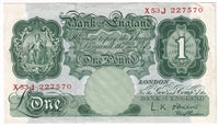Great Britain 1955 1 Pound Note, BE56c, AU