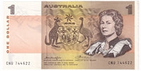 Australia 1976 1 Dollar Note, Pick #42b2, EF