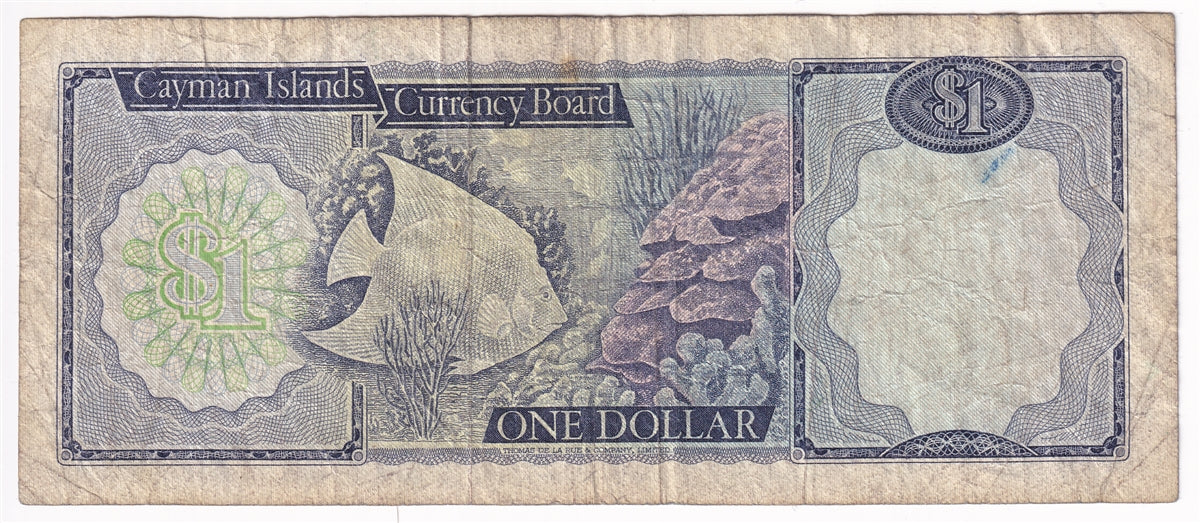Cayman Islands 1985 1 Dollar Note, Pick #5b, F-VF