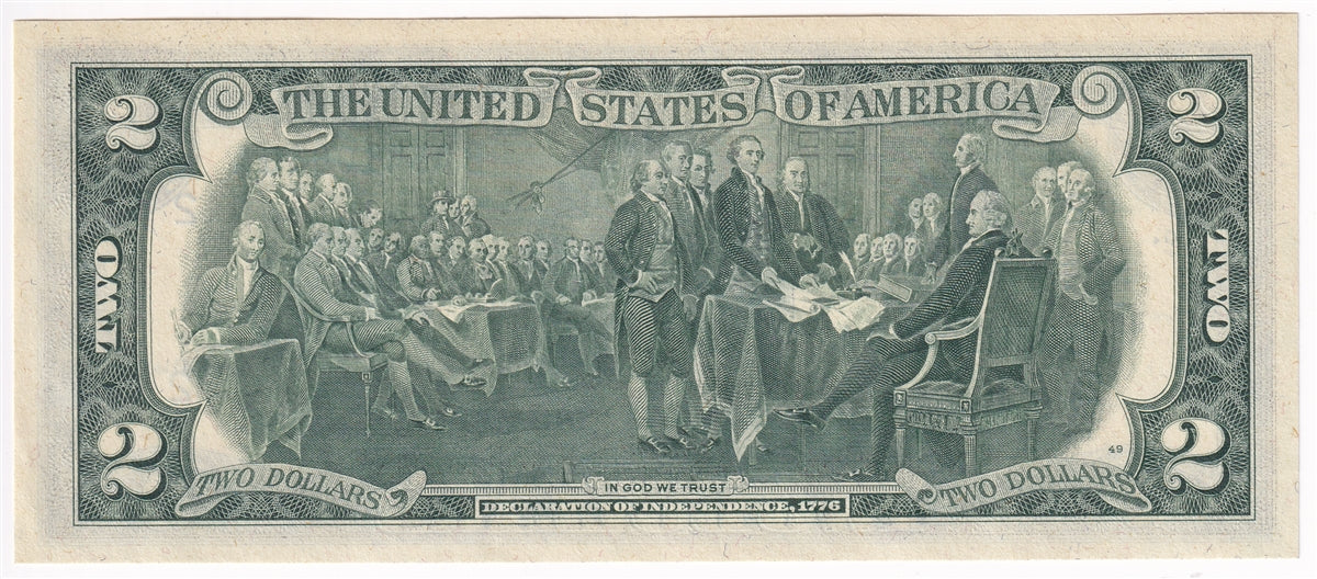 USA 1976 $2 Note, FR #1935B, Neff-Simon, New York, CUNC