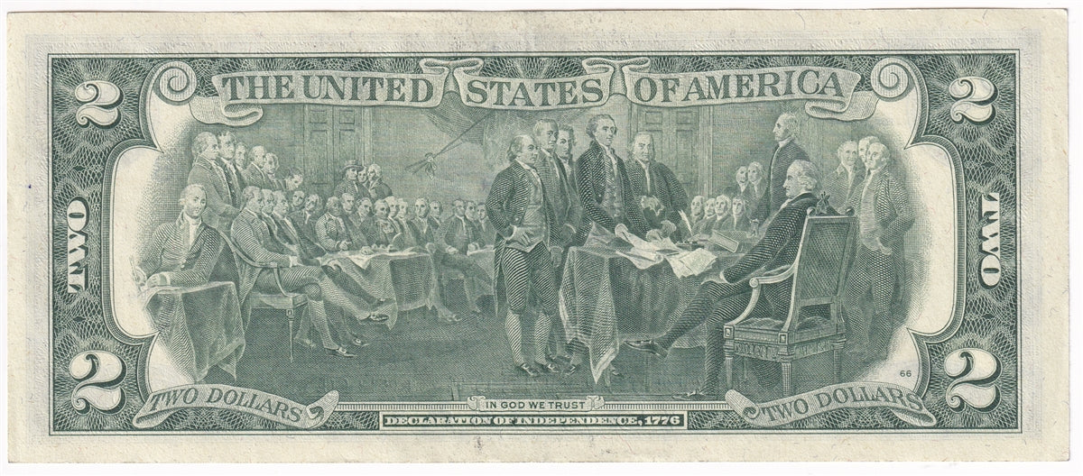 USA 1976 $2 Note, FR #1935H, Neff-Simon, St. Louis, EF-AU