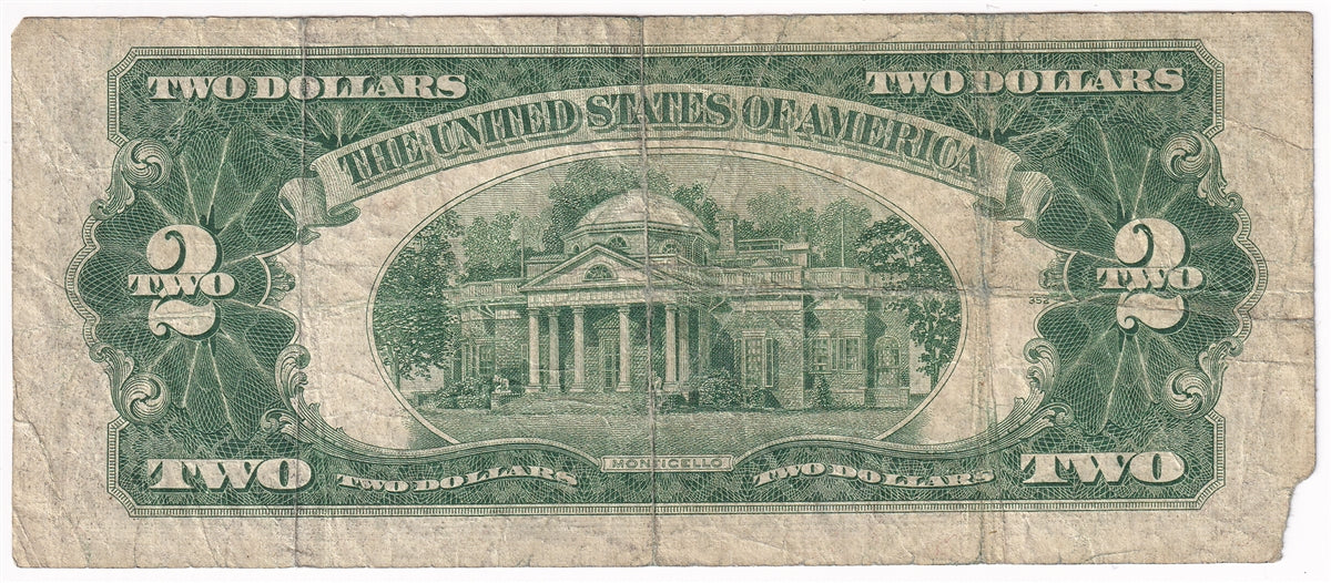 USA 1928G $2 Note, FR #1508, Clark-Snyder, Circ.