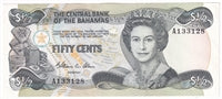 Bahamas 1984 1/2 Dollar Note, Pick #42a, AU-UNC