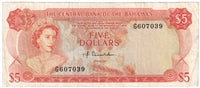 Bahamas 1974 5 Dollar Note, Pick #37a Donaldson, VF