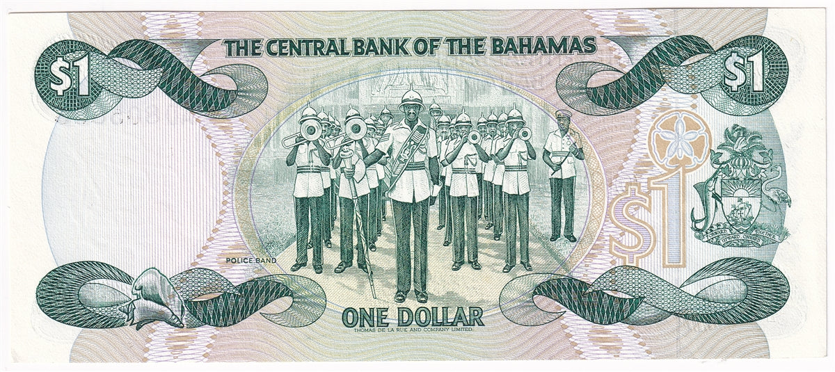 Bahamas 1984 (L.1974)  1 Dollar Note, Pick #43b Smith, AU
