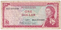 East Caribbean States 1965 1 Dollar Note, Pick #13a, Signature 2, VF