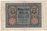 Germany 1920 100 Mark Note, Pick #69a, VF