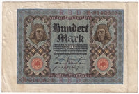 Germany 1920 100 Mark Note, Pick #69a, VF-EF