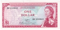 East Caribbean States 1965 1 Dollar Note, Pick #13a, Signature 2, UNC