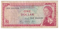 East Caribbean States 1965 1 Dollar Note, Pick #13c, Signature 4, F