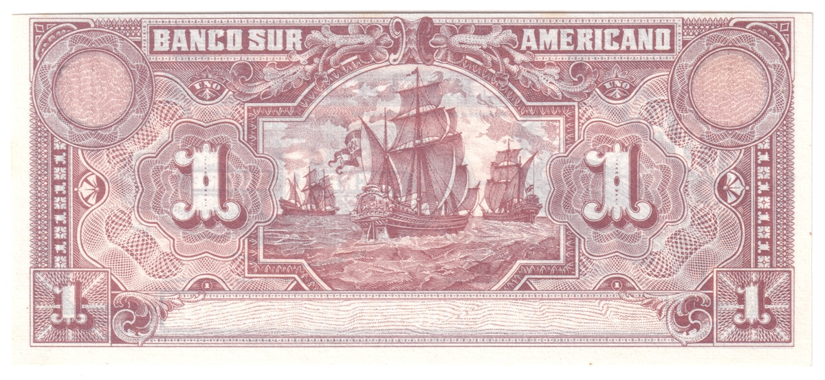 Ecuador Note 1920 1 Sucre, Remainder, UNC