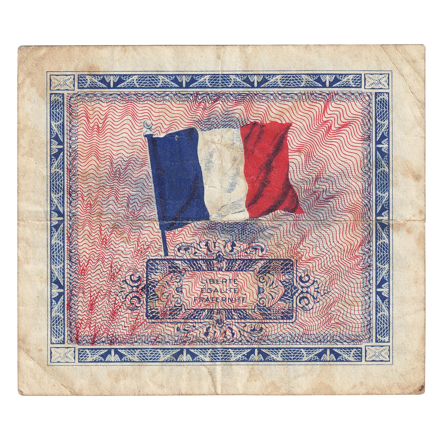 France 1944 2 Francs Note, Pick #114a, VF