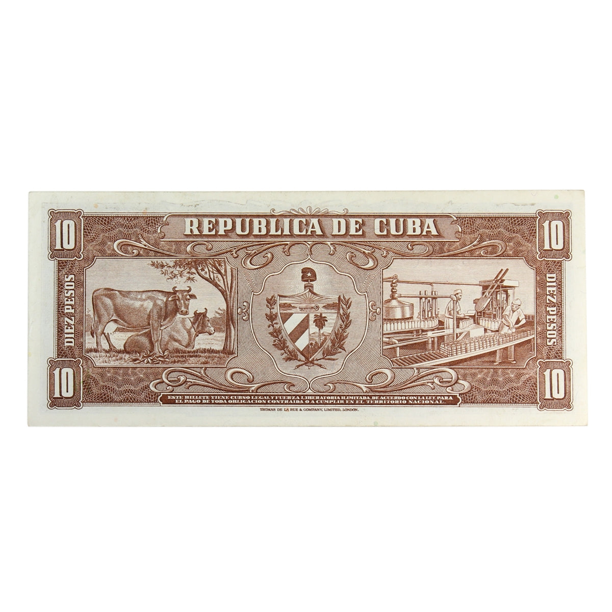 Cuba 1960 10 Peso Note, Pick #88c, EF-AU