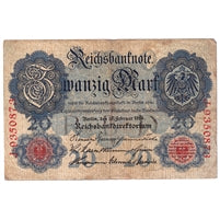Germany 1914 20 Mark Note, Fine