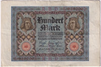 Germany 1920 100 Mark Note, Pick #69a, EF