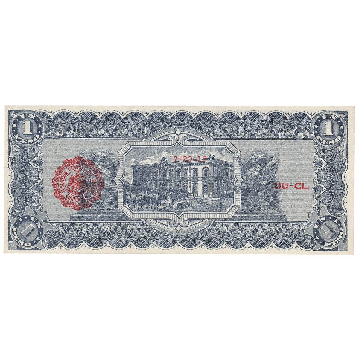 Mexico - Revolutionary 1915 1 Peso Note, Pick #S530e, UNC