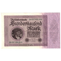Germany 1923 100,000 Mark Note, EF