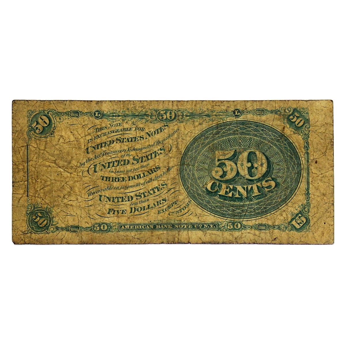USA 1863 50 Cent Fractional Currency Note, Pick #120, F