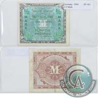 Germany 1944 1/2 Mark Note, With F, EF-AU