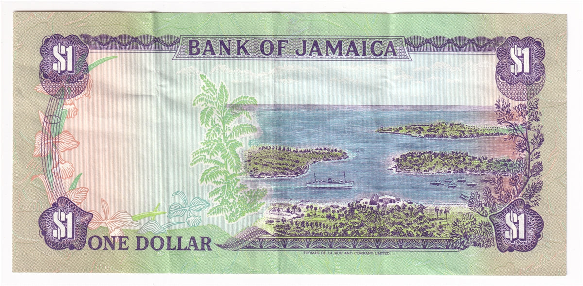 Jamaica Note 1985-90 1 Dollar, Circ