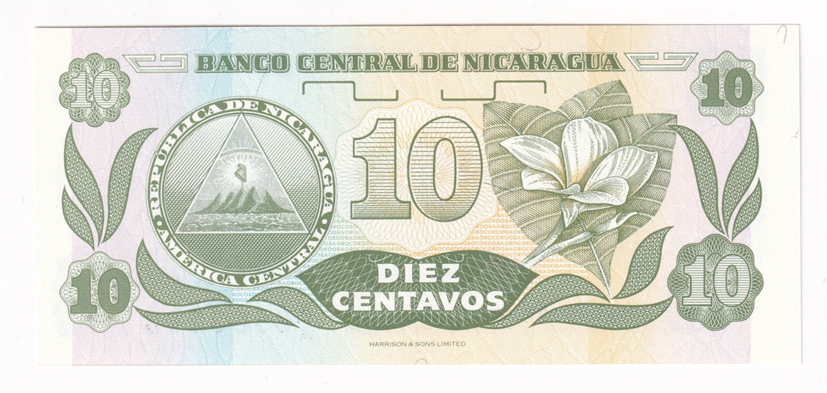 Nicaragua 1991 10 Centavos, UNC