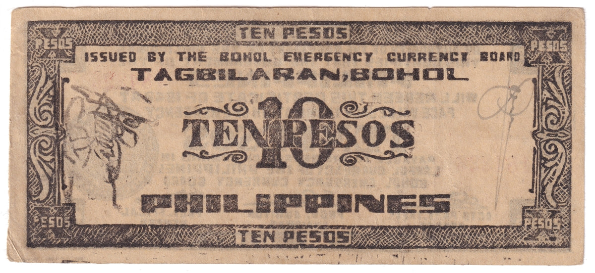 Phillippines Note 1942 10 Pesos Bohol, EF