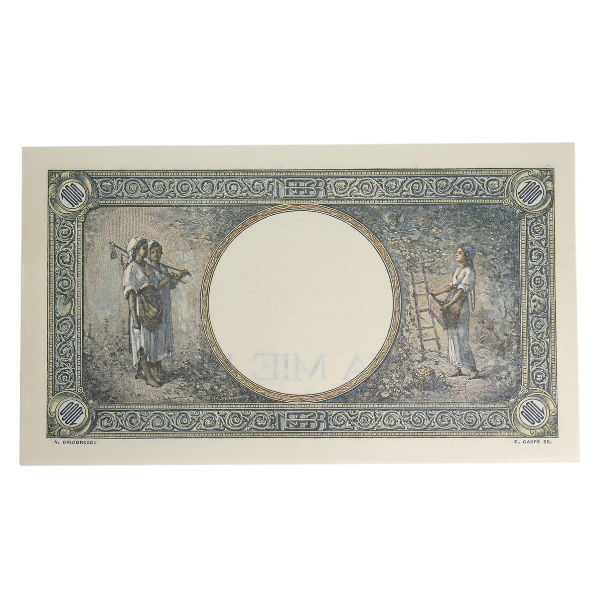 Romania 1941 1,000 Lei Note, Pick #52a, UNC