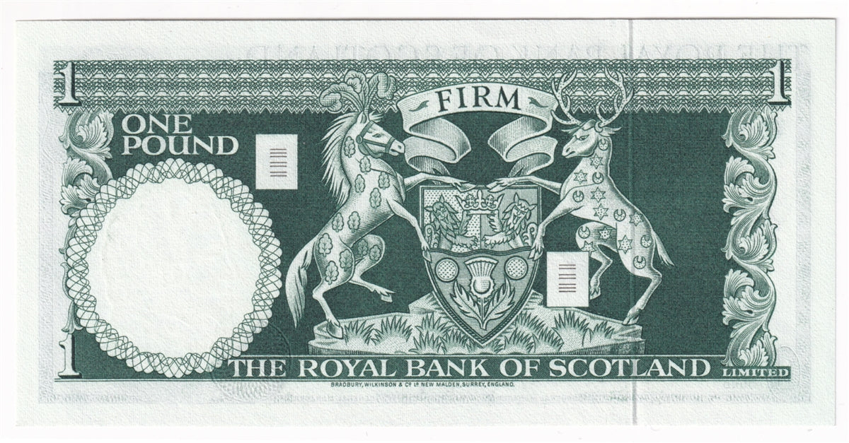 Scotland 1969 Royal Bank of Scotland 1 Pound Note, UNC