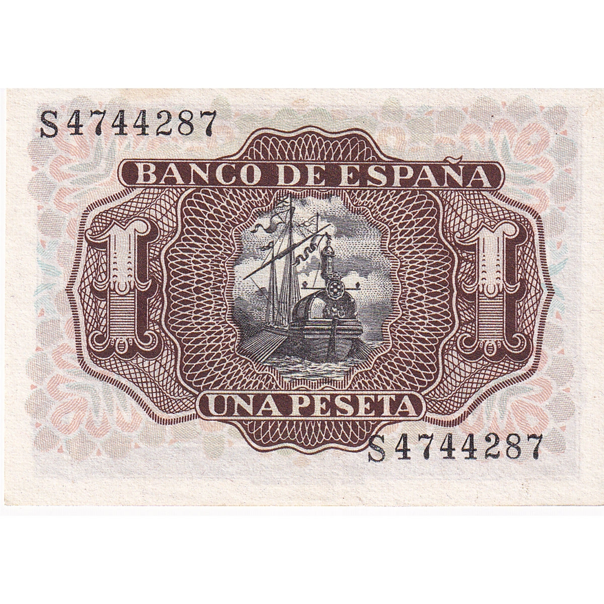 Spain 1953 1 Peseta Note, UNC