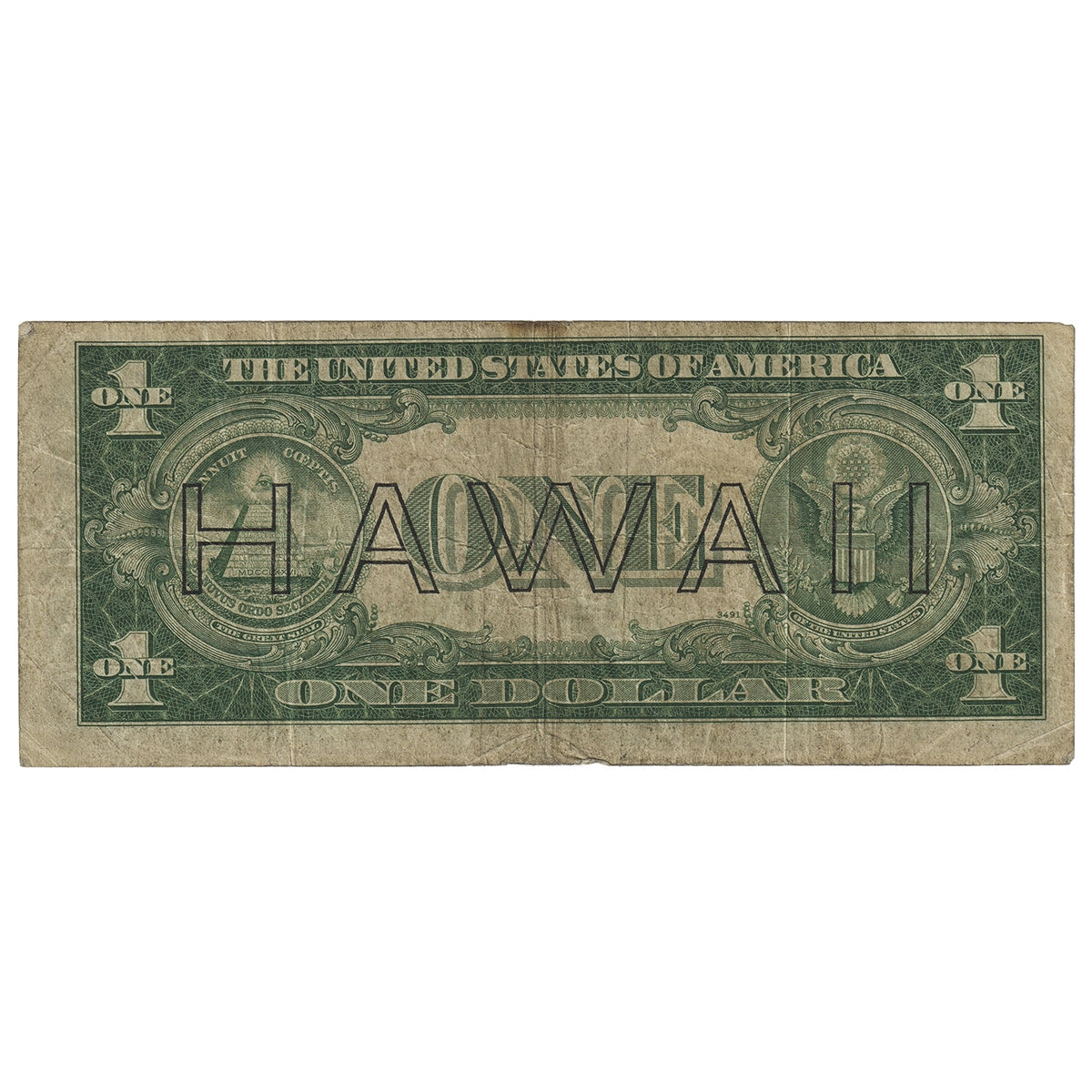 USA 1935A $1 Note, FR #2300, Julian-Morgenthau, Silver Certificate, Hawaii, F