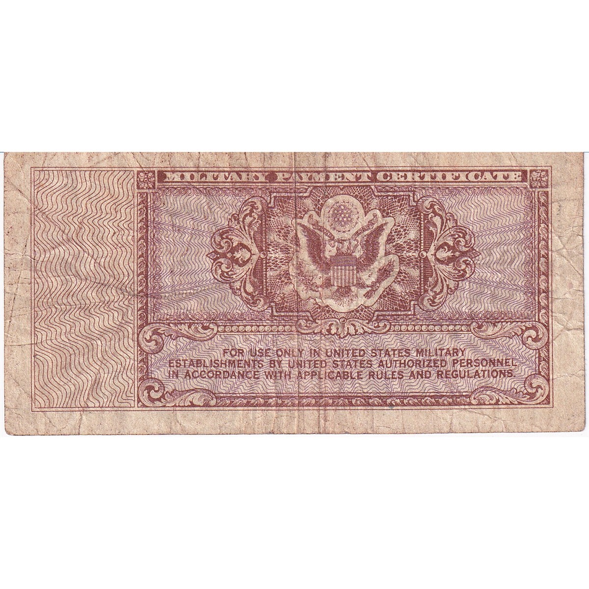 USA 1948-51 25-Cents Military PMT Certificate, Series 472, F-VF