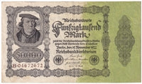 Germany 1922 50,000 Mark Note, Pick #79, VF