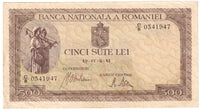 Romania 1941 500 Lei Note, Pick #51a, VF-EF