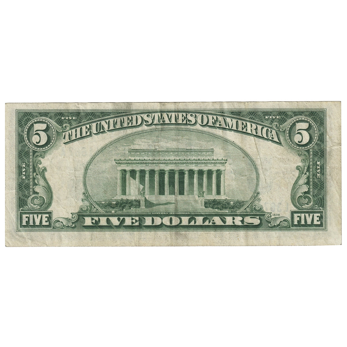 USA 1934B $5 Note, FR #1652, Julian-Vinson, Silver Certificate, VF-EF