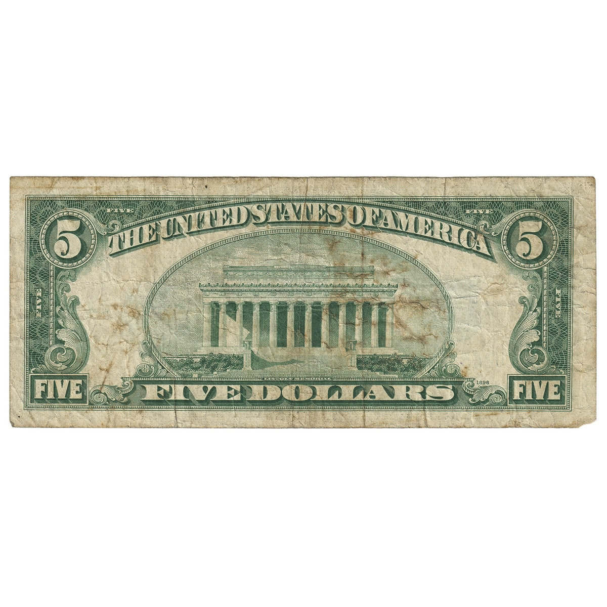 USA 1934D $5 Note, FR #1654, Clark-Snyder, Silver Certificate, CIRC