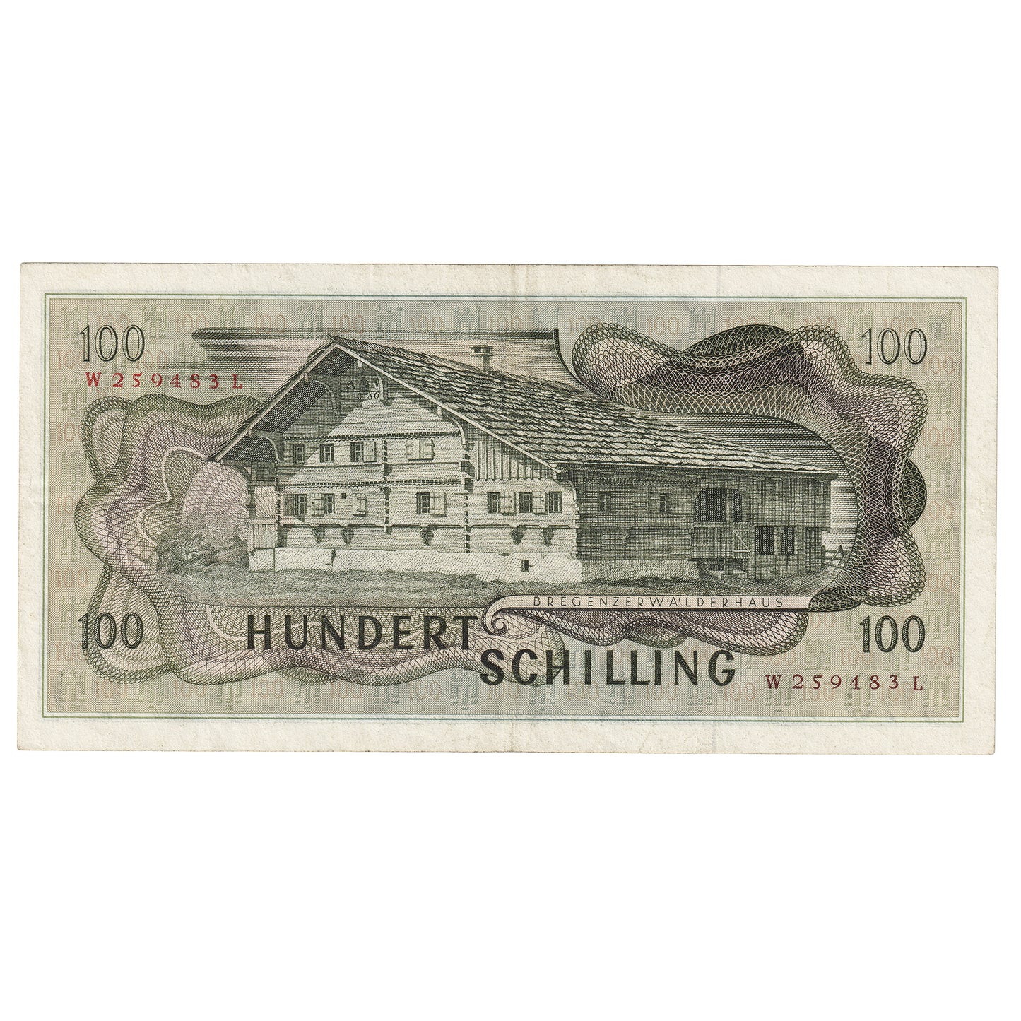 Austria 1969 (1981) 100 Schilling Note, Pick #146a, VF-EF