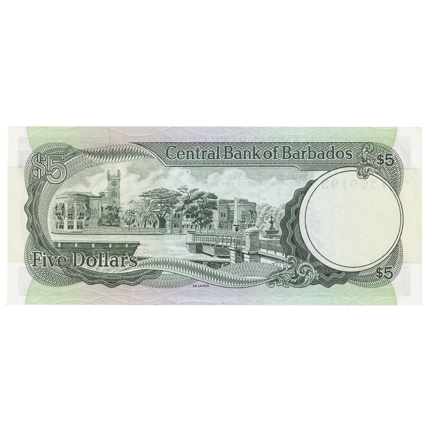 Barbados 5 Dollar Note, Pick #32a, UNC