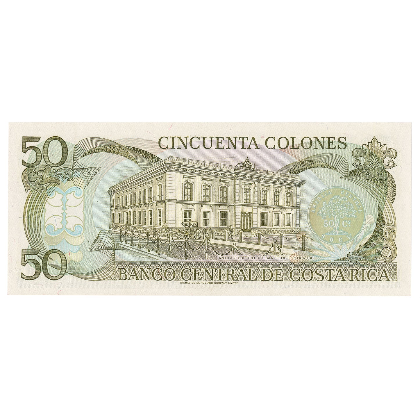 Costa Rica 1991 50 Colones Note, Pick #257a, UNC