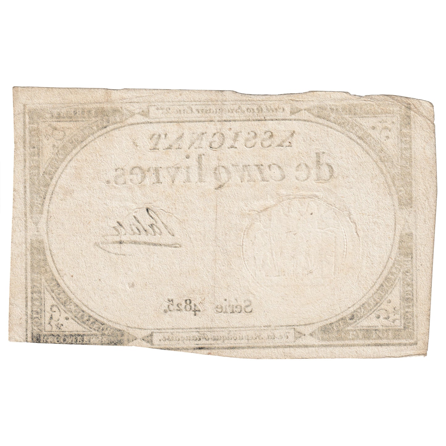 France 1793 5 Livres Note, Pick #76, VF-EF