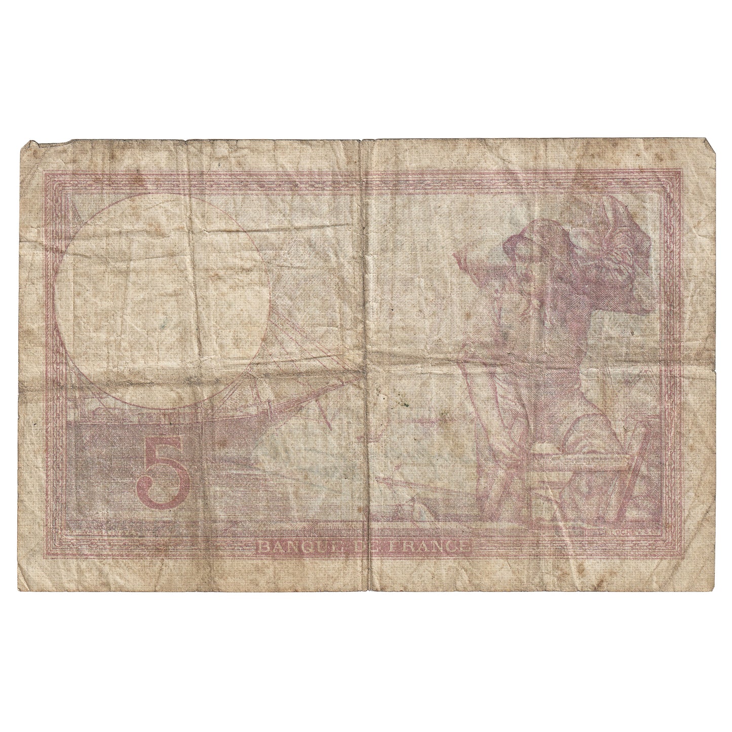 France 1939 5 Francs Note, Pick #83, F-VF