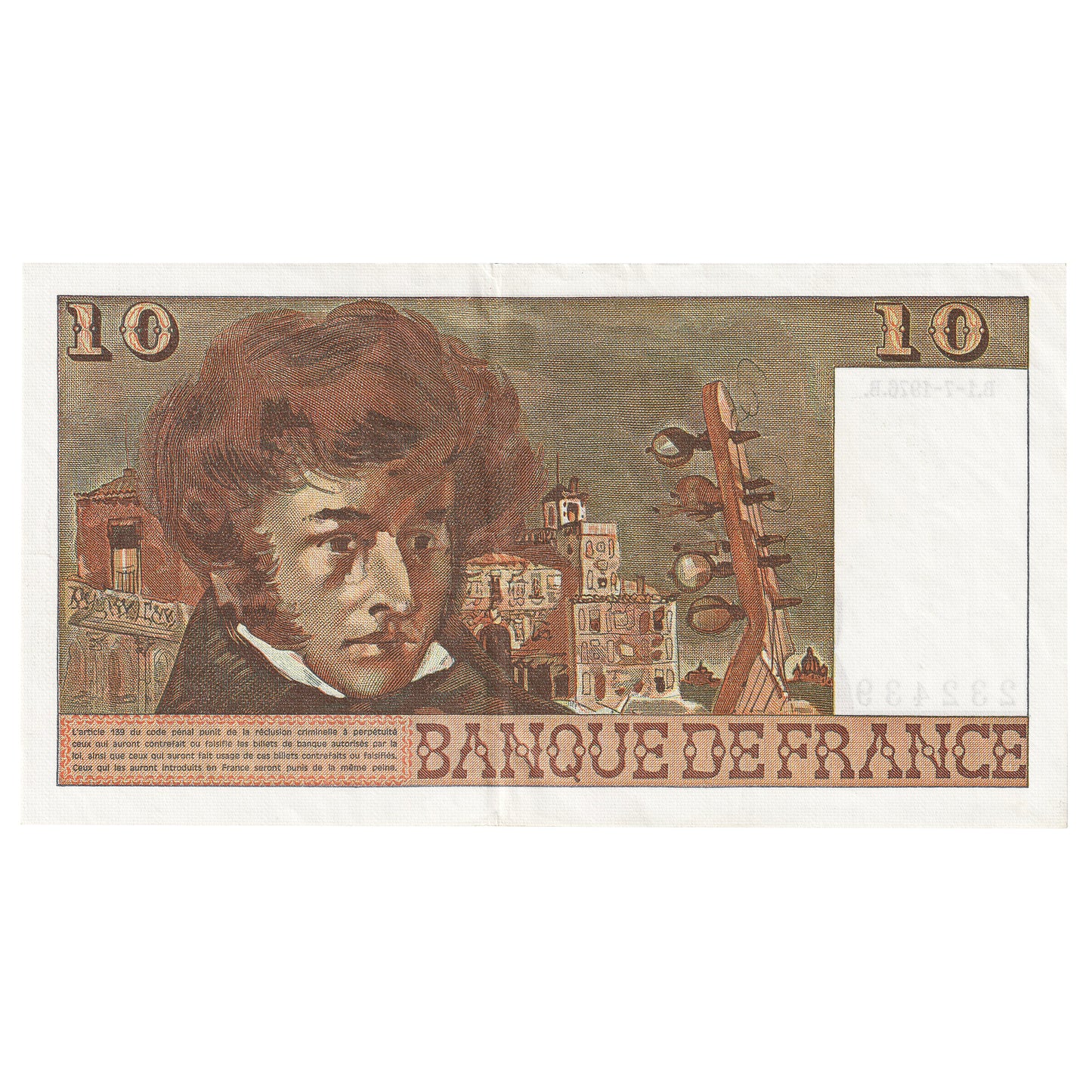 France 1976 10 Francs Note, Pick #150c, EF-AU