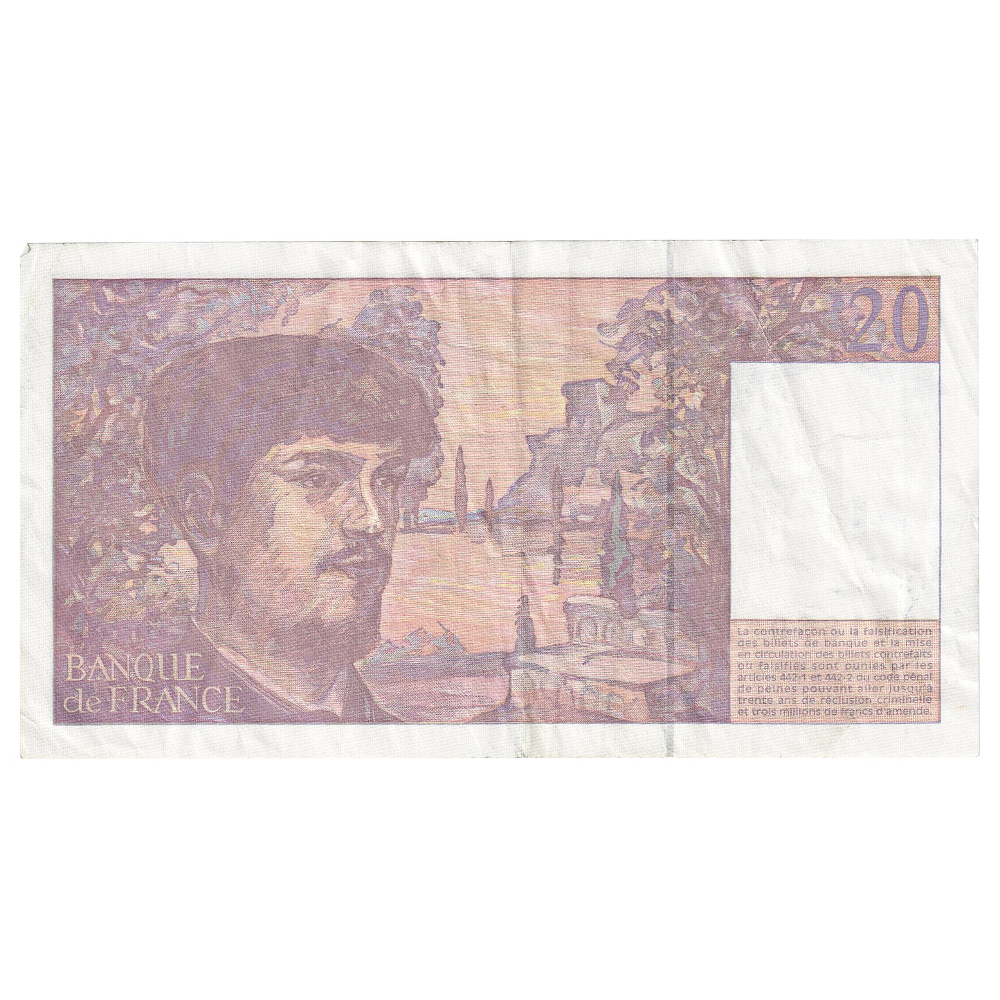 France 1997 20 Francs Note, Pick #151i, VF-EF