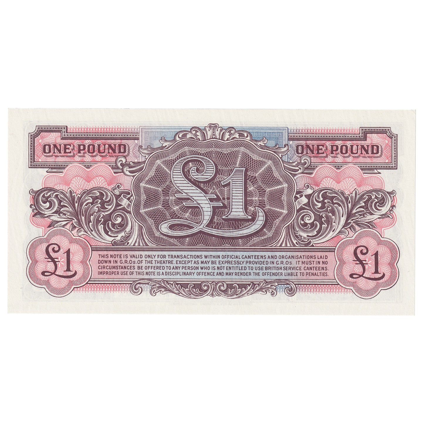 Great Britain 1948 British Armed Forces 1 Pound Note, Pick #M22b, 2nd Series, UNC