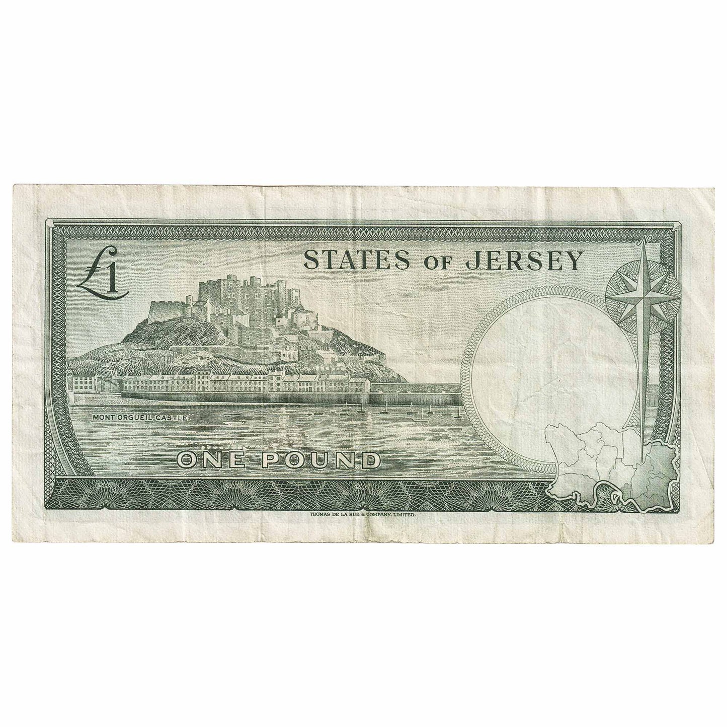 Jersey 1 Pound Note, Pick #8a, F-VF