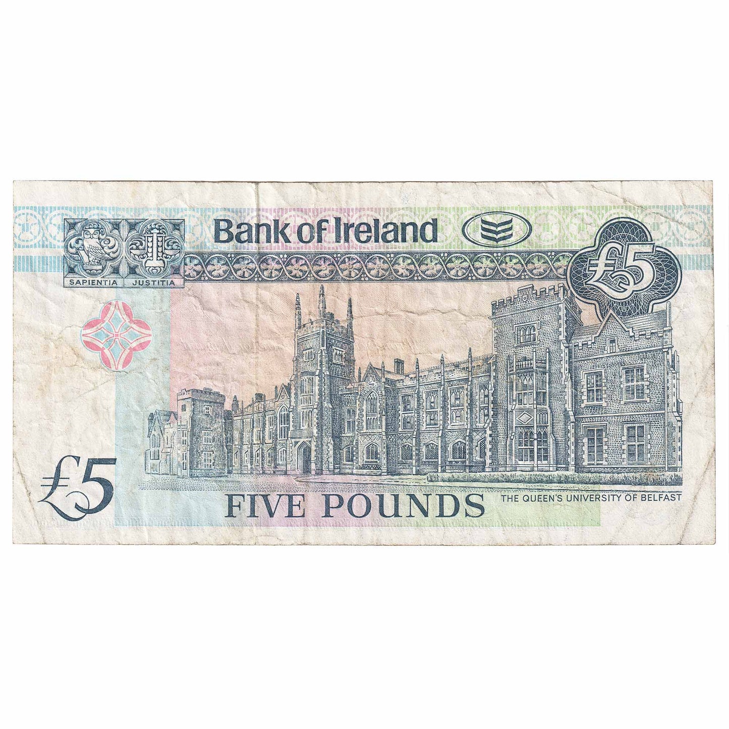 Northern Ireland 1992 5 Pound Note, NI215, VF