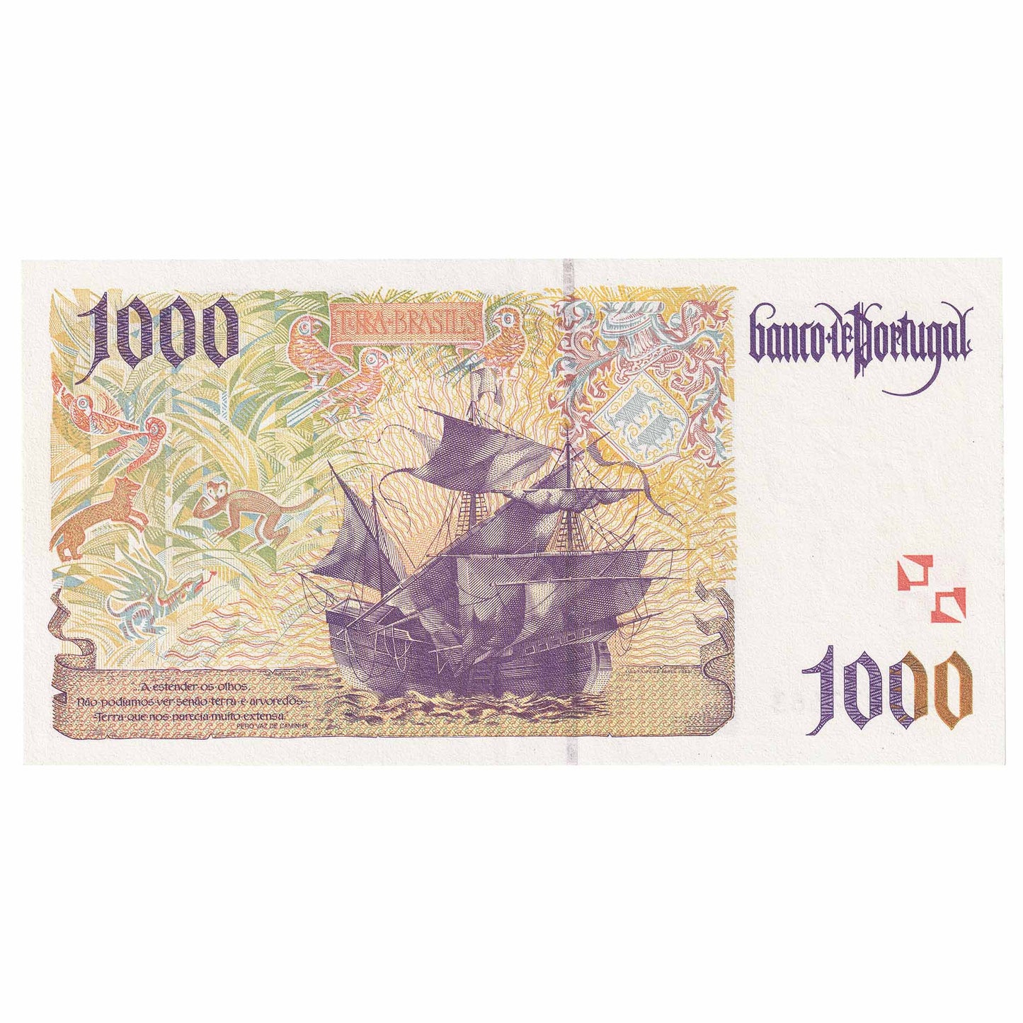 Portugal 1998 1,000 Escudos Note, Pick #188c, UNC