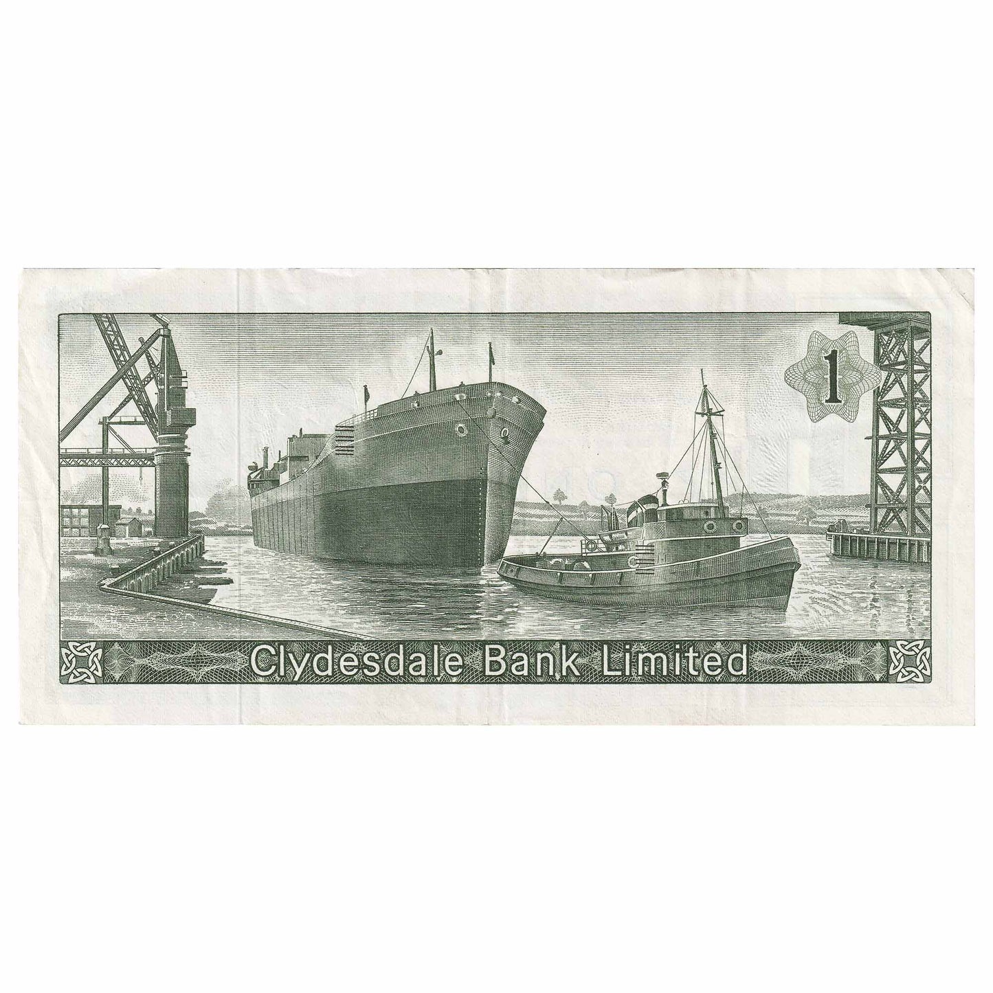 Scotland 1969 Clydesdale Bank 1 Pound Note, Pick #202, VF-EF