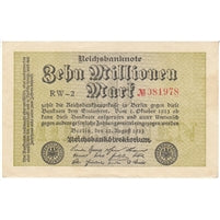 Germany 1923 10 Million Mark Note, AU-UNC